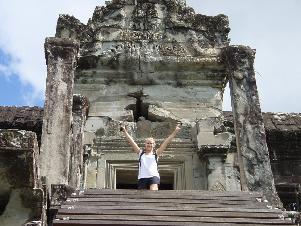 Backpacker på Angkor Wat templerne